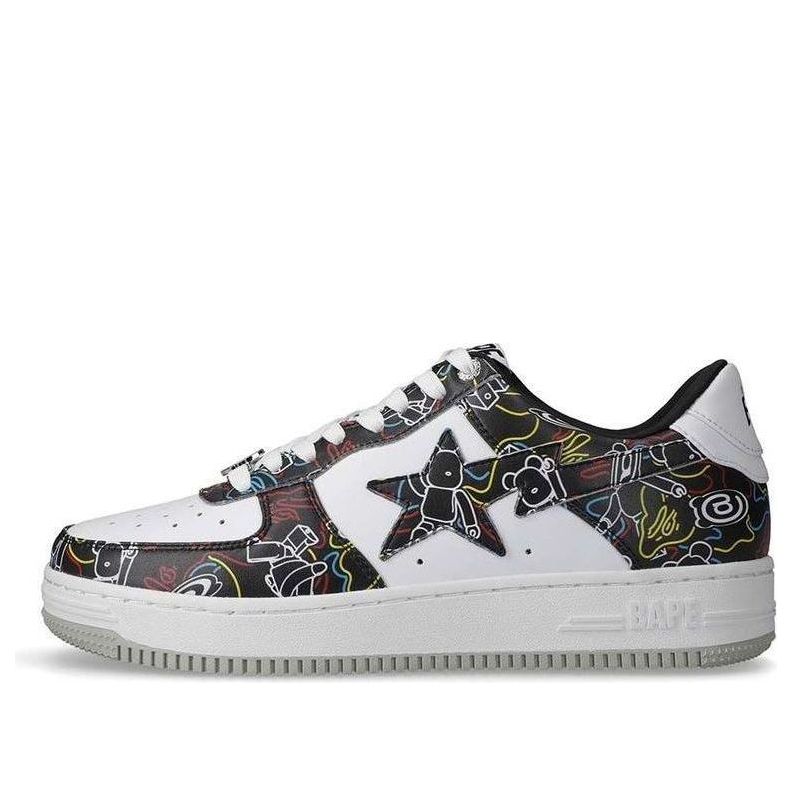 A BATHING APE x Medicom Toy Bape Sta 'Black White' BAPE-BEARBRICK-CAMO-BLACK