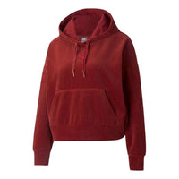 (WMNS) PUMA Her Velour Hoodie 'Burgundy' 846417-22