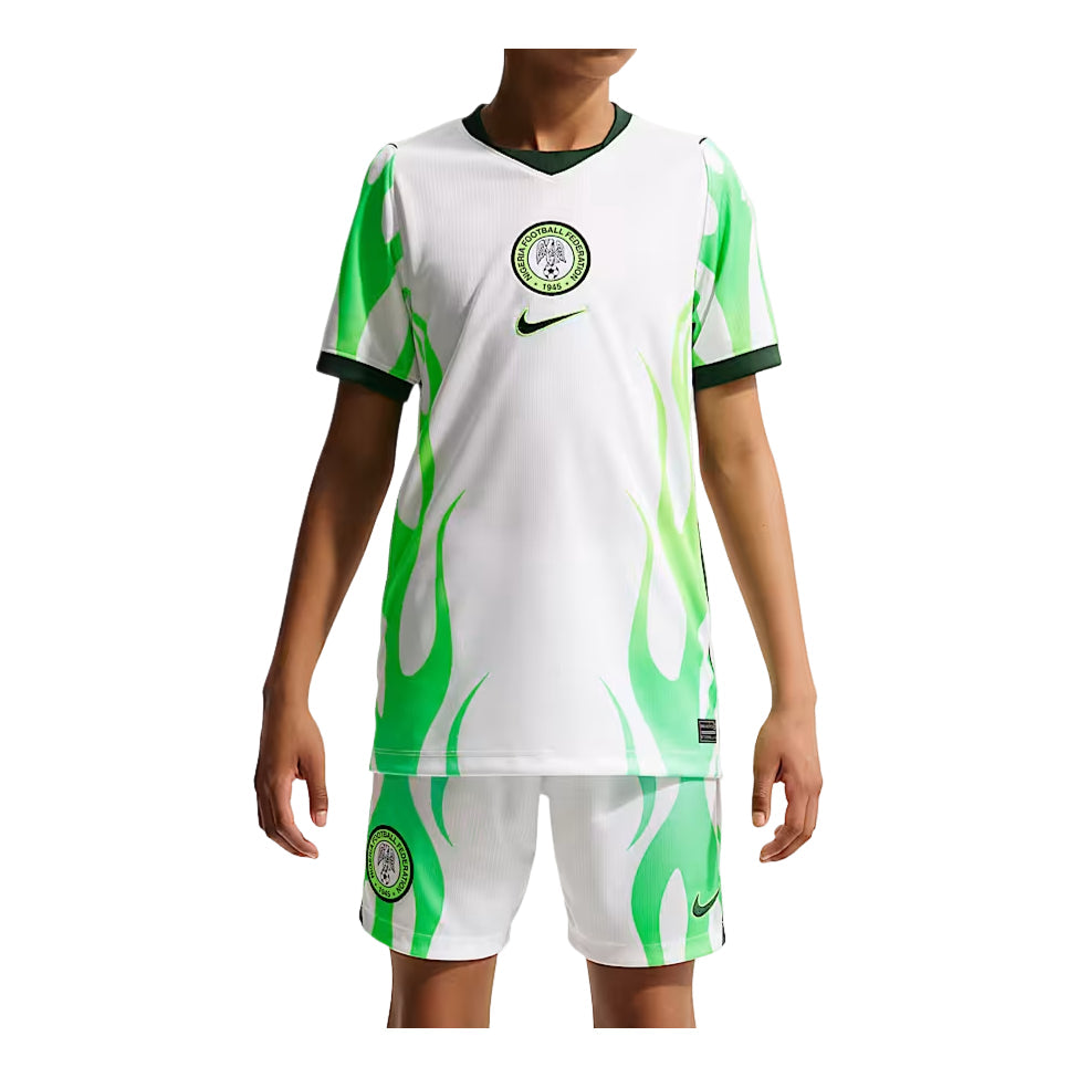 (GS) Nike Nigeria 2026 Stadium Away Dri-FIT Replica Jersey 'White Green Glow Black' IB5207-100