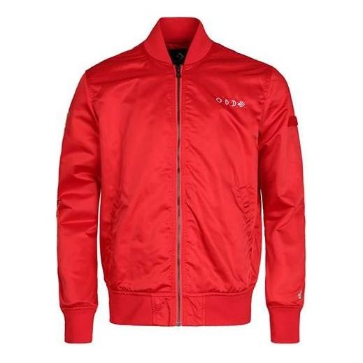 Converse Casual Sports Stand Collar Baseball Jacket 'Red' 10007769-A03
