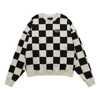 Vans Checkerboard Round Neck Pullover Sweatshirt 'Black White' VN0A5H98J0Z
