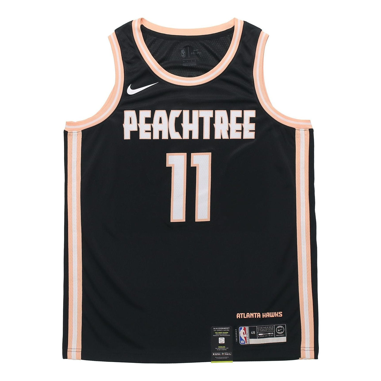 Nike NBA City limited Jersey SW Fan Edition 2019-2020 Season Large Atlanta Hawks 11 Black AV4620-011