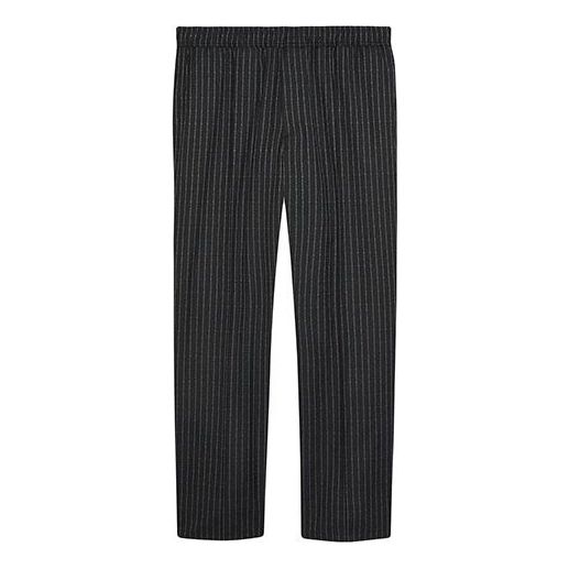Men's Gucci Logo Stripe Loose Casual Pants/Trousers Black 552576-ZAAAM-1180
