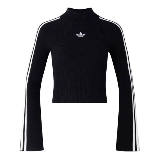 (WMNS) adidas Originals Premium Knit Turtleneck Top Asia Sizing 'Black' JI7058