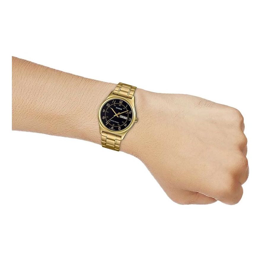 CASIO Stainless Steel Strap Mens Black Analog MTP-V006G-1B2021