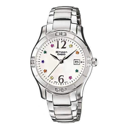 Quartz SHEEN Stainless Steel Strap White Analog SHN-4019DP-7A