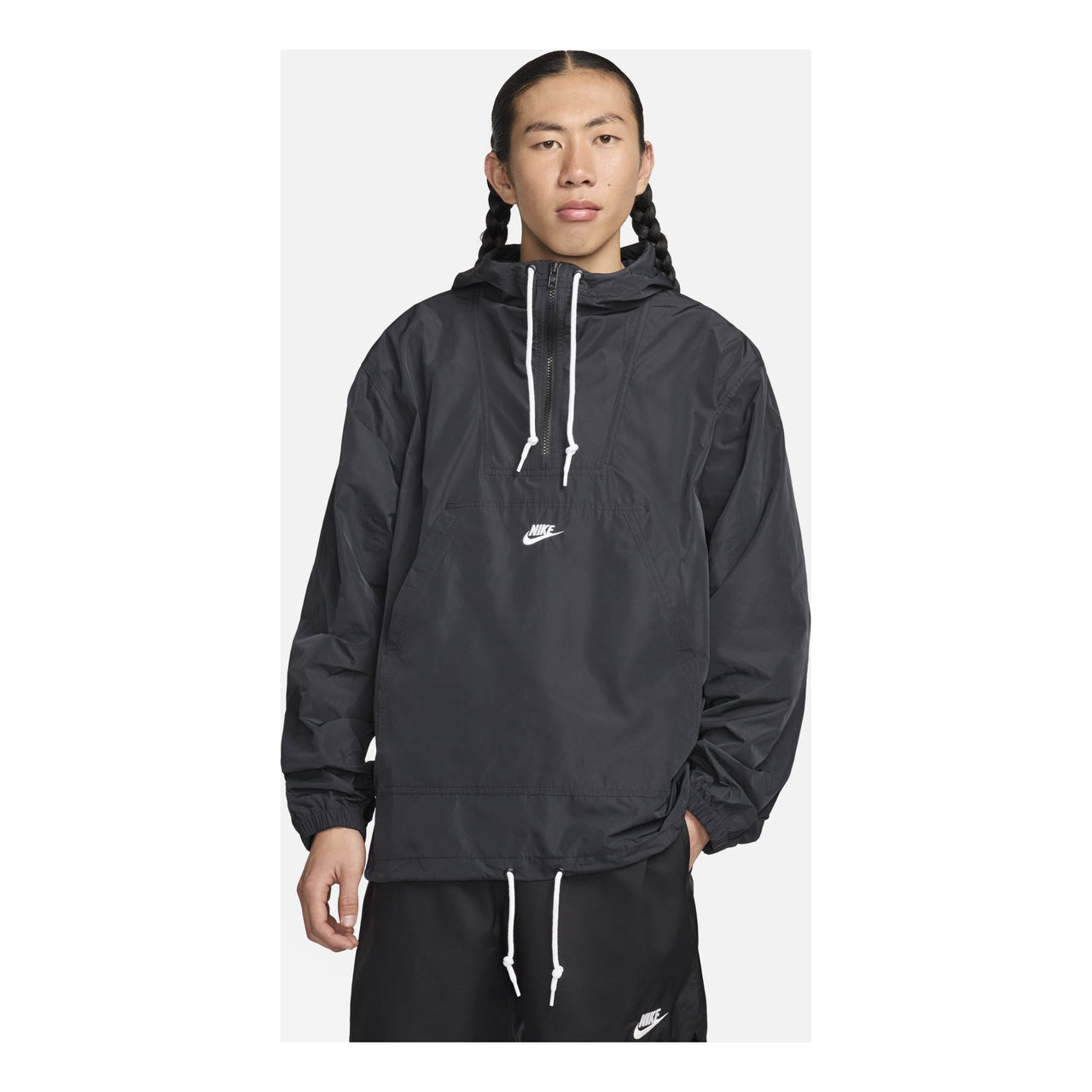 Nike Club Marina Anorak Asia Sizing 'Black White' FN3893-010