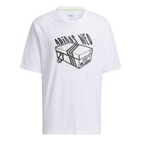 adidas neo M Brlv Tee1 Casual Sports Breathable Short Sleeve White H59446