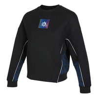 (WMNS) adidas Crew Sweatshirt 'Black Blue' HE2917