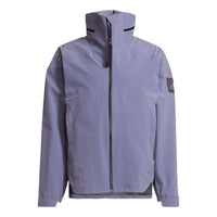 Men's adidas Myshelter Jkt Outdoor Sports Loose Rainproof Hooded Logo Jacket Autumn Purple GT6576