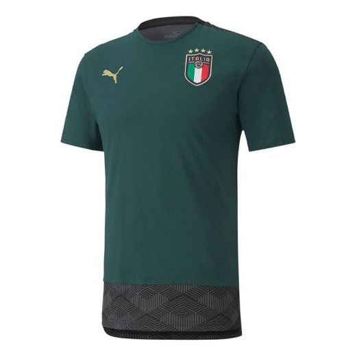 PUMA 1920 Season Italian Renaissance Casual Sport Football Breathable Short Sleeves T Shirt Green 757222-03