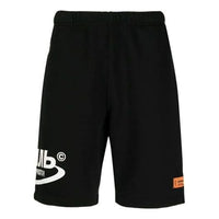 HERON PRESTON SS21 CTNMB Logo Shorts 'Black White' HMCI007R21JER0011001