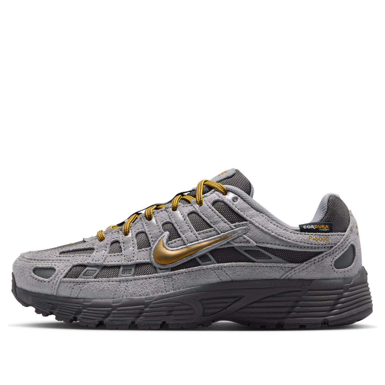 (GS) Nike P-6000 Premium 'Medium Grey Golden Hoops' IO4668-200