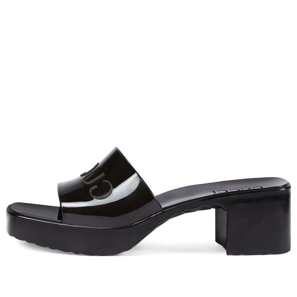(WMNS) حذاء غوتشي المطاطي الأسود 624730-J8700-1000