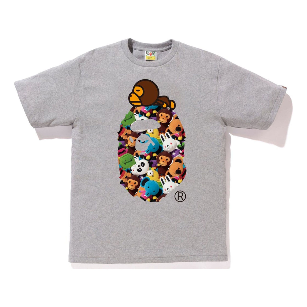 BAPE Milo All Plush Doll Milo on Ape Tee Gray BAPE-SS18-039