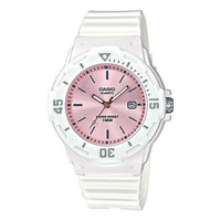 CASIO Waterproof Sports Pink DialWhite Strap PinkWhite Analog LRW-200H-4E3