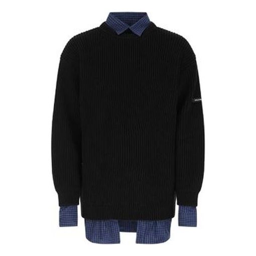 Balenciaga Shirt Detail Layered Jumper 'Black' 675268T32151000