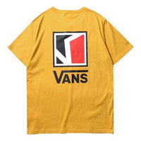 Vans Classic Logo Printing Short Sleeve Couple Style Yellow VN0A4P4G50X