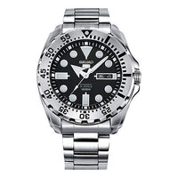 SEIKO Automatic Mechanical Water Ghost Waterproof Sports For Men Black Plate Steel Belt Black SRP599J1
