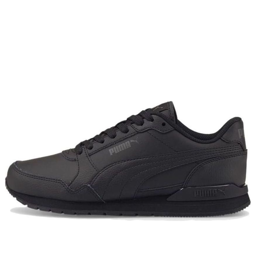 (GS) PUMA ST Runner V3 Leather Shoes 'Triple Black' 384904-01
