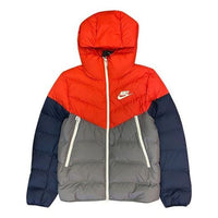 Nike MENS Multicolor Casual Hooded Down Jacket Red/Blue CU0226-634