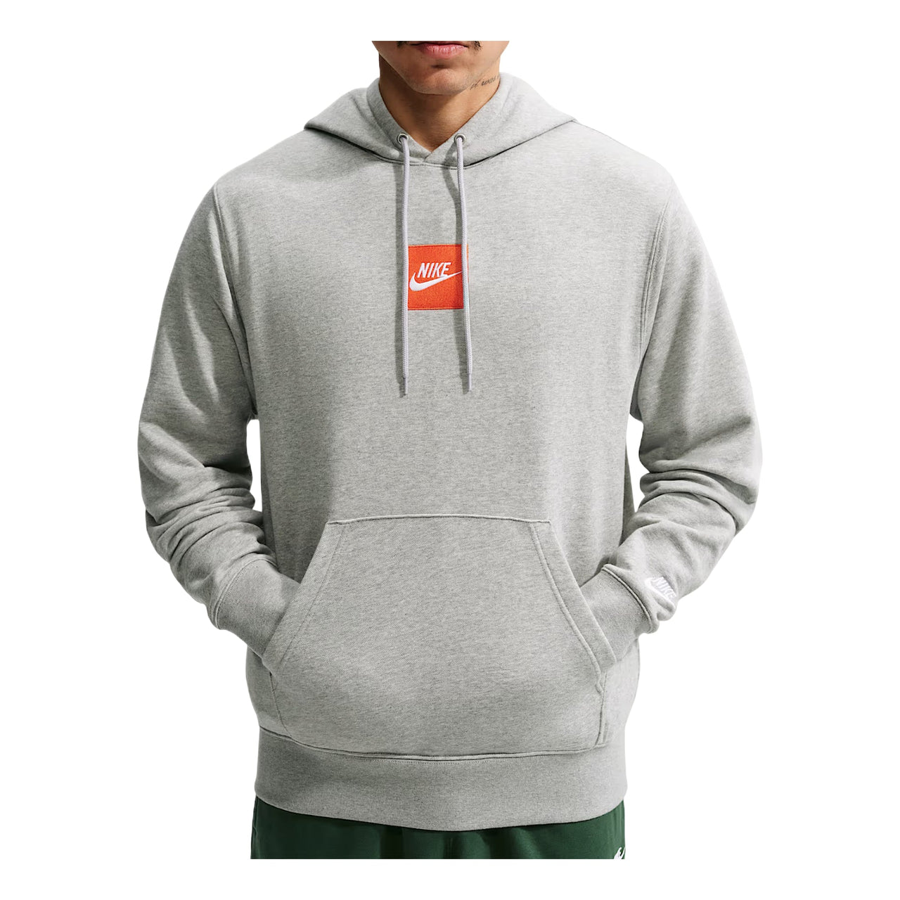 Nike Sportswear Club French Terry Hoodie 'Dark Grey Heather Light Smoke Grey White' IM5540-063