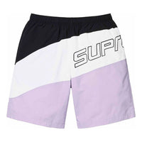Supreme Curve Nylon Short 'Black White Purple' SUP-SS24-148