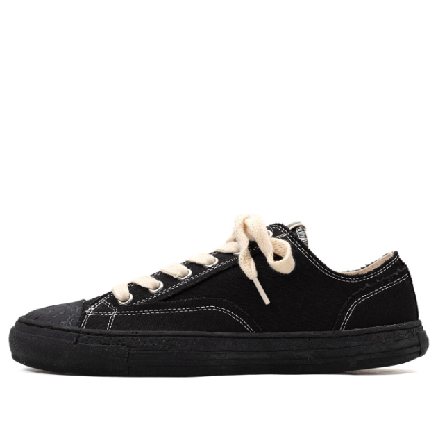 Maison MIHARA YASUHIRO PAST Sole 6 - Hole Canvas Low-top Sneaker 'Black' S09FW205-BLKBLK