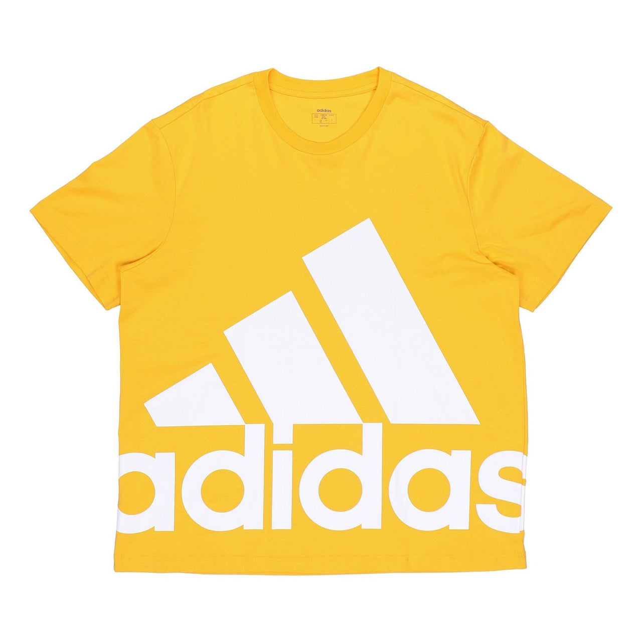 adidas Sports Round Neck Casual Alphabet Short Sleeve Yellow GK3327