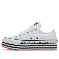 (WMNS) Converse Chuck Taylor All Star Platform Layer Low 'Logo Play - White' 566762C