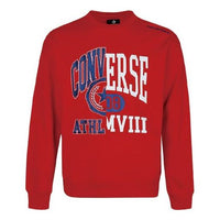 Converse Unisex Logo Printing Round-neck Sweatshirt Red 10018354-A02