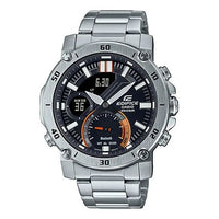 CASIO Waterproof EDIFICE Mens SilverBlack Analog ECB-20D-1A