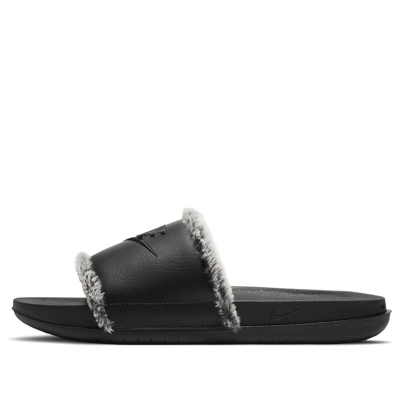 (WMNS) Nike OffCourt Leather Slide 'Black Fur' CV7964-001