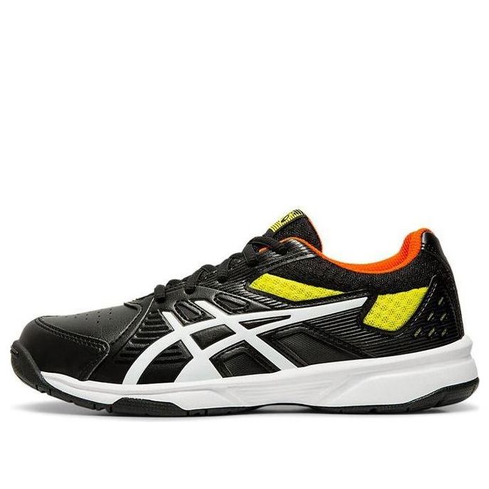 (GS) ASICS Court Slide 'Black White Yellow' 1044A007-001