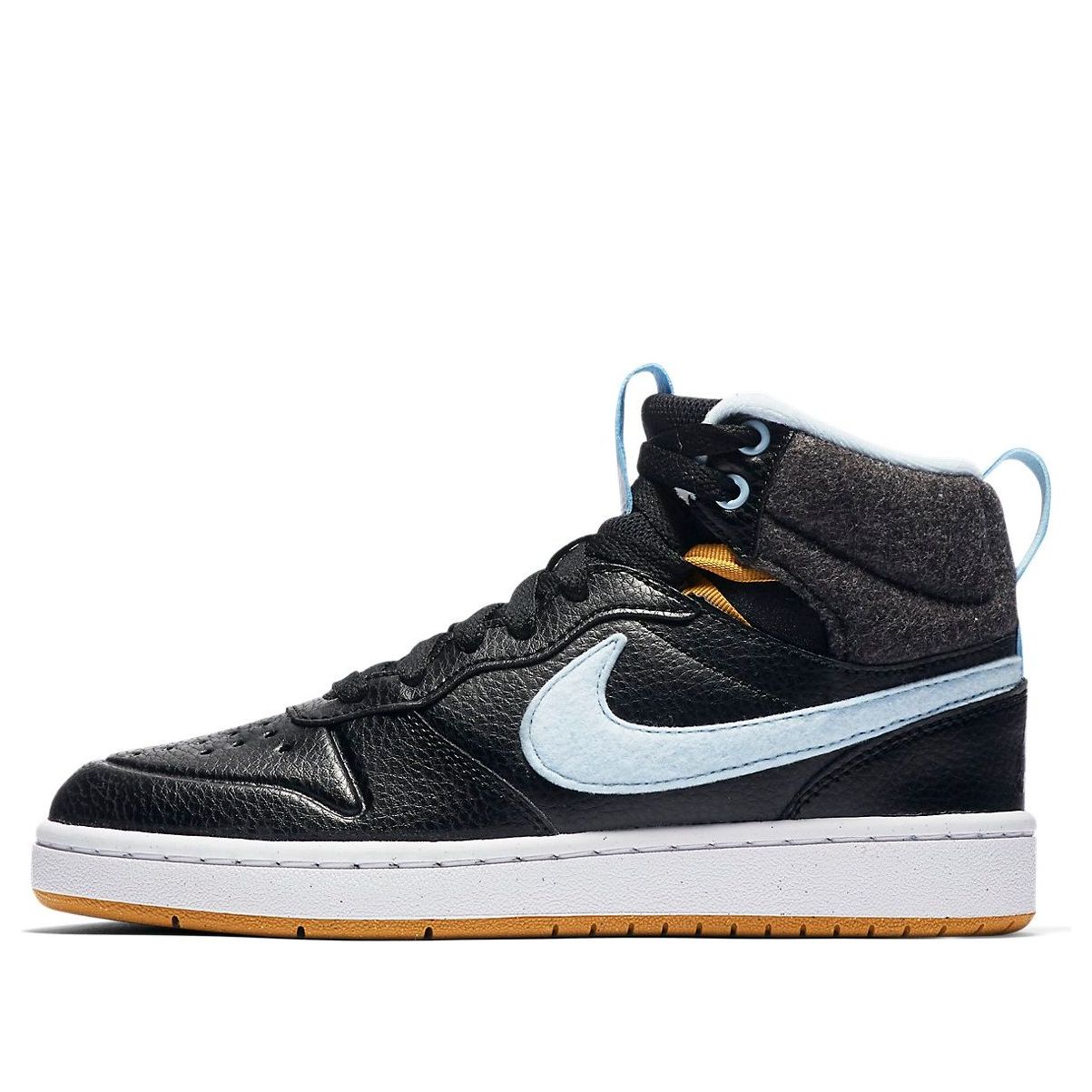 (GS) Nike Court Borough Md 2 Boot Flt Black/Blue CD6145-001