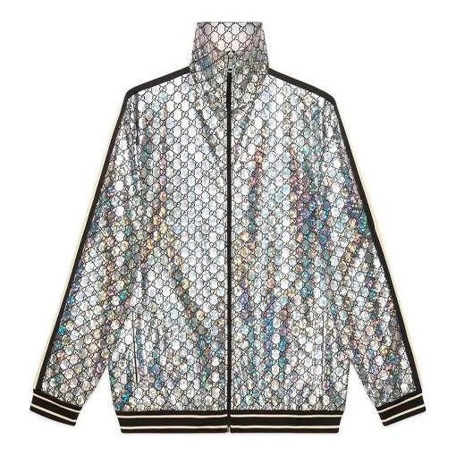 Gucci GG Laminated Nylon Blazer For Men Silver 546898-XJADL-1092
