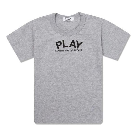 (WMNS) COMME des GARCONS PLAY Play Logo Back Heart Tee 'Grey' AZ-T071-051-1