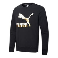 PUMA Classics Casual Printing Round Neck Black Gold Color 'Black Gold' 599296-51