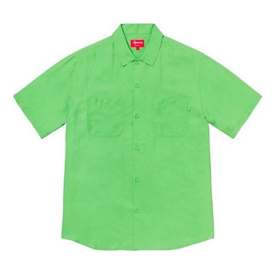 Supreme Silk S/S Work Shirt 'Green' SUP-SS20-618