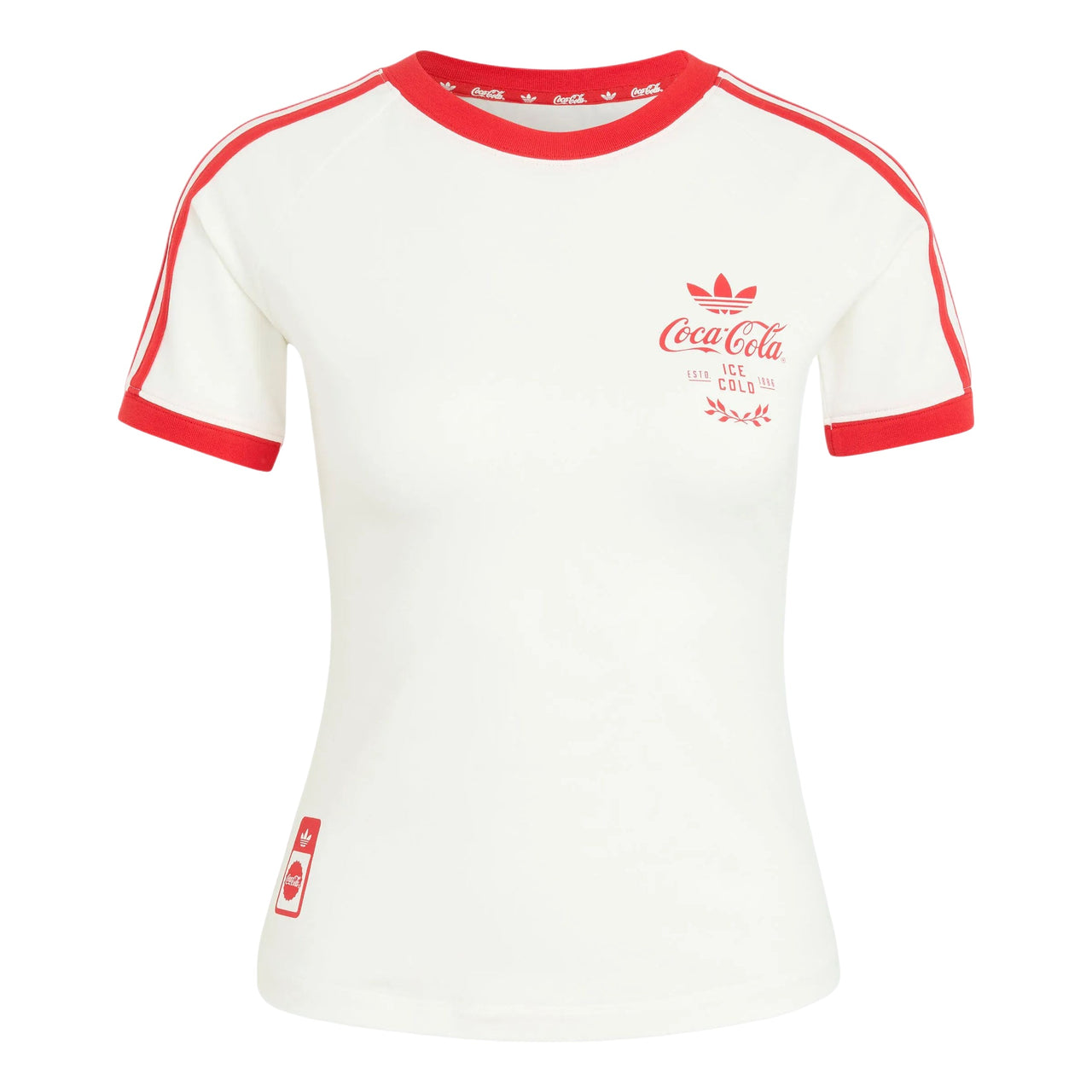 (WMNS) adidas x Coca-Cola 3-Stripes Tee Asia Sizing 'Core White' KY7559
