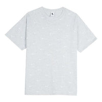 Men's Nike Nrg Swoosh Logo Tee Full Print logo Embroidered Short Sleeve Gray T-Shirt CK4094-050