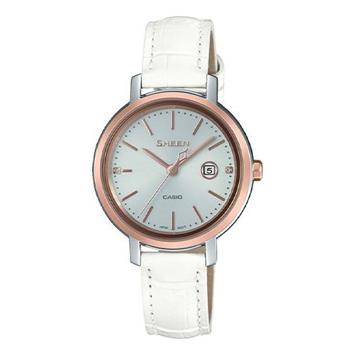 CASIO SHEEN Waterproof Solar Powered Quartz White Analog SHS-4525PGL-7APR