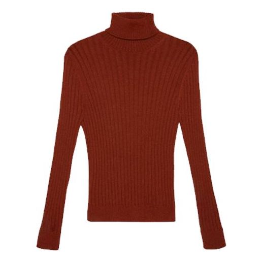 Gucci Ribbed Knitted Turtleneck Pullover For Men Red/Brown 626086-XKBE7-7604