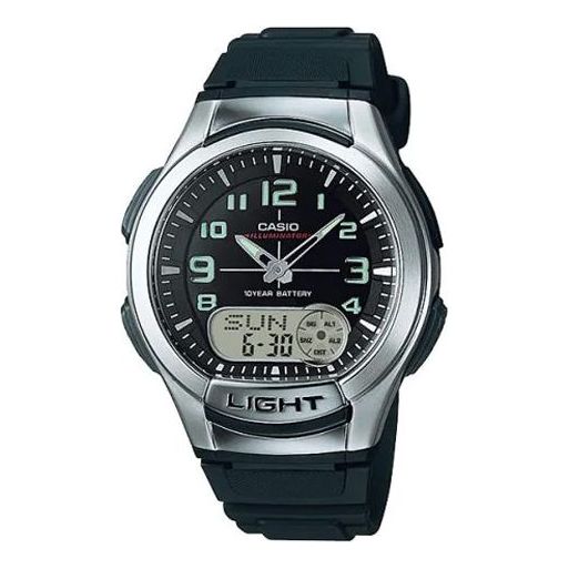 Casio Retro Fashion Analog-Digital Watch 'Silver Black' AQ-180W-1BJH