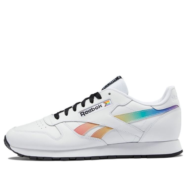 Reebok Classic Leather Pride Cozy Breathable Casual Shoes/Sneakers Unisex White Orange GW0263