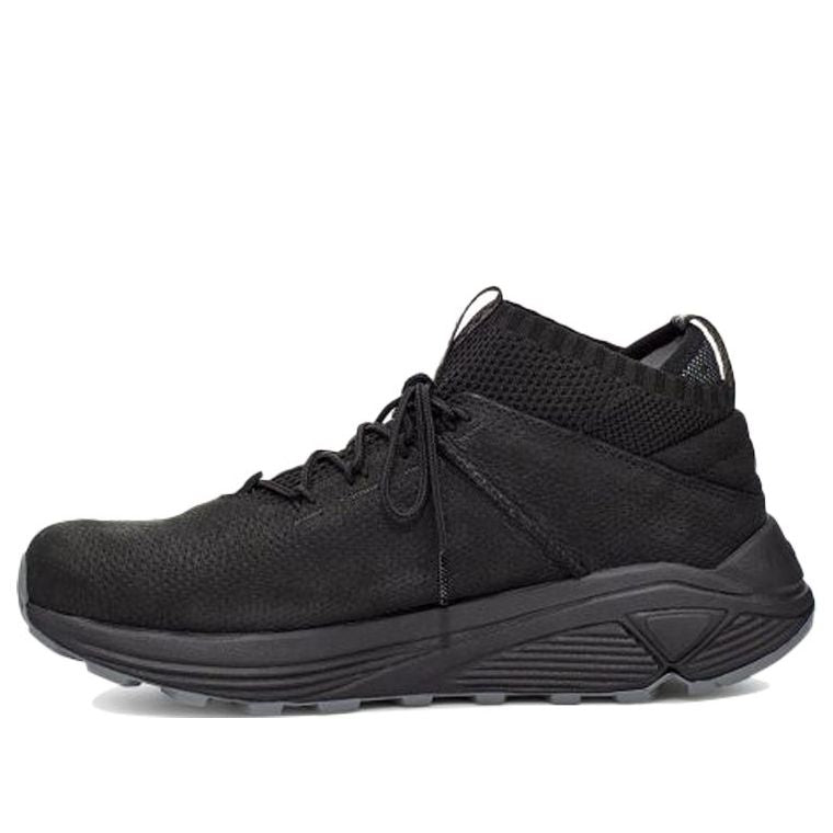 UGG Miwo Cowhide Breathable Mesh Sports Shoe Black 1108039-BTNL