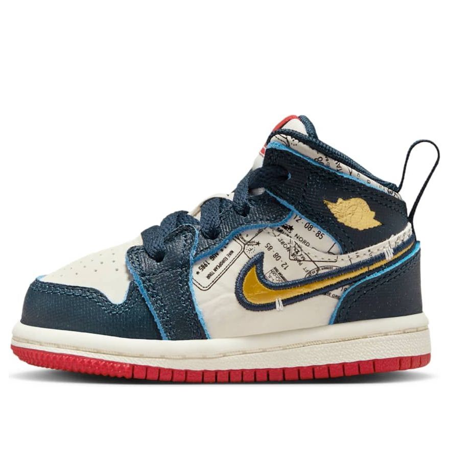 (TD) Air Jordan 1 Mid SE 'Armory Navy Pale Ivory Sport Red' FN1351-400