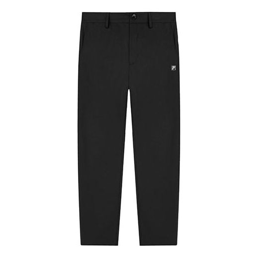 FILA Solid Color Straight Casual Breathable Long Pants Black F11M132657F-BK