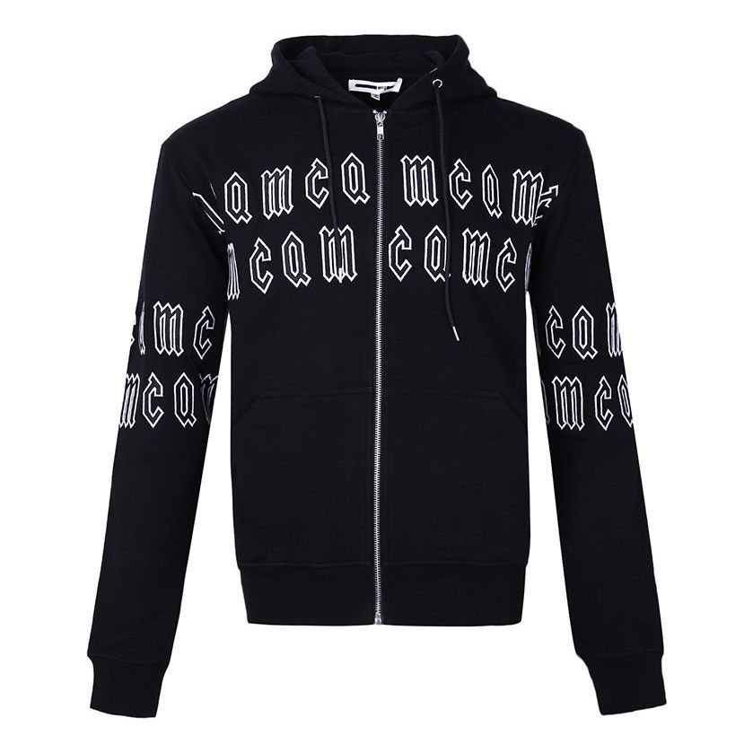 Alexander McQueen SS21 Alphabet Printing Zipper Hooded Jacket Black 441386-RLR58-1000