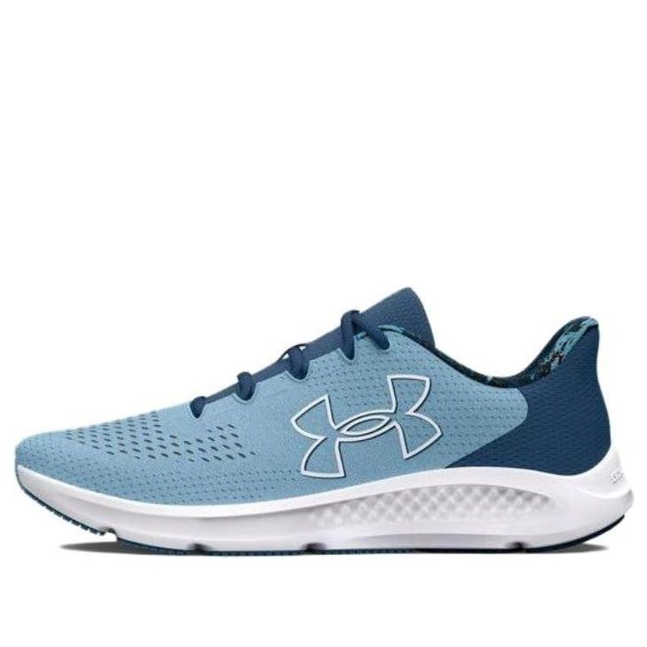 (WMNS) Under Armour Charged Pursuit 3 Big Logo Printed Running Shoes 'Blue Teal' 3027377-400